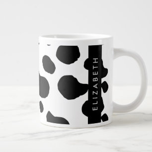 Grande Tasse Impression De Vache, Spots De Vache, Noir Et Blanc