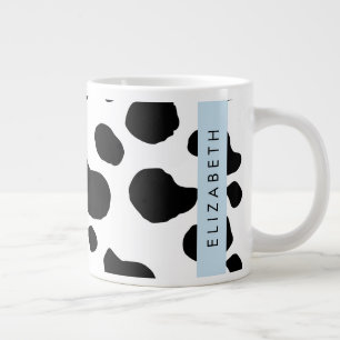 Grande Tasse Impression De Vache, Spots De Vache, Noir Et Blanc