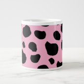 Grande Tasse Impression De Vache, Spots De Vache, Vache Rose, V (Devant)