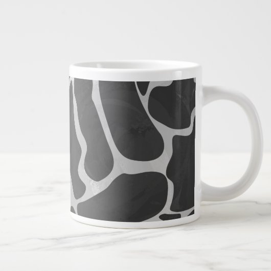 Grande Tasse Impression Giraffe noir et gris clair (Droite)