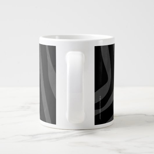 Grande Tasse Impression noire et grise Zebra (Dos)