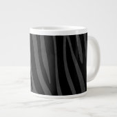 Grande Tasse Impression noire et grise Zebra (Devant droit)