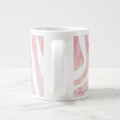 Grande Tasse Impression rose et blanc Zebra (Dos)