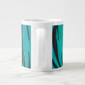 Grande Tasse Impression Tigre Noir et Turquoise (Dos)