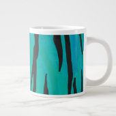 Grande Tasse Impression Tigre Noir et Turquoise (Droite)