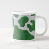 Grande Tasse Impression verte et blanche de vache (Droite)