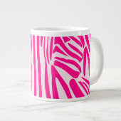 Grande Tasse Impression zèbre rose (Devant droit)