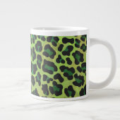 Grande Tasse Imprimé léopard noir et vert (Droite)