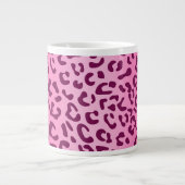 Grande Tasse Imprimé léopard rose élégant (Devant)