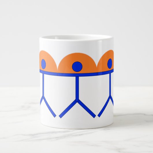 Grande Tasse Indalo Man Blue and Orange Sun (Devant)