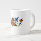 Grande Tasse Infini de papillons monarques (Devant droit)