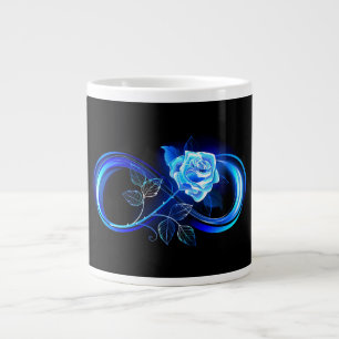 Grande Tasse Infini lumineux avec rose bleue