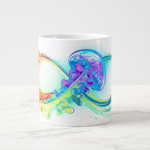 Grande Tasse Infinité avec la méduse arc-en-ciel