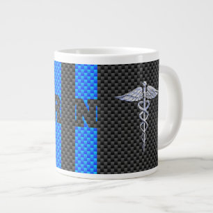 Grande Tasse Infirmière inscrite RN Caduceus Fibre de carbone I