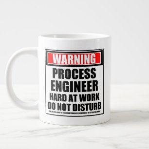 Grande Tasse Ingénieur de processus d'avertissement dur au trav