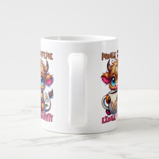 Grande Tasse Inhale Caffeine Exhale Negativity  (Dos)