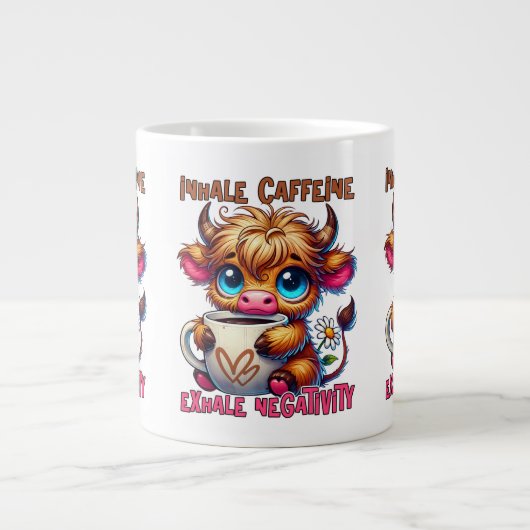 Grande Tasse Inhale Caffeine Exhale Negativity (Devant)