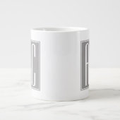 Grande Tasse Initails ou Other Text | White & Grey (Devant)