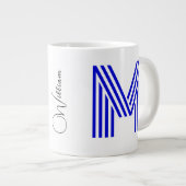 Grande Tasse Initiale et nom personnalisés en monogramme | Gran (Devant droit)
