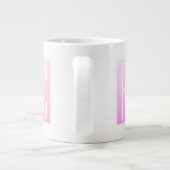 Grande Tasse Initiales de couple | Gradation rose subtile (Dos)