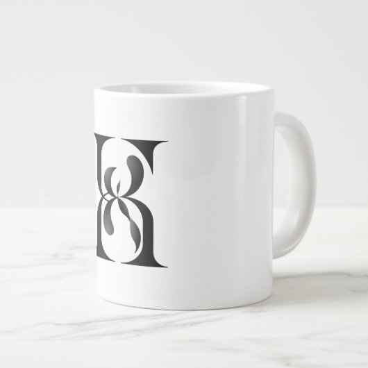 Grande Tasse Initiales Interlock de luxe Monogramme élégant Ser (Devant droit)