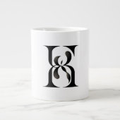 Grande Tasse Initiales Interlock de luxe Monogramme élégant Ser (Devant)
