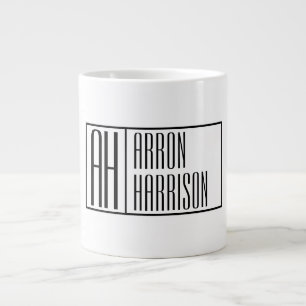 Grande Tasse Initiales minimales modernes et logo de nom