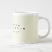 Grande Tasse Initiales minimalistes modernes Monogramme rouge B (Droite)