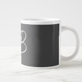 Grande Tasse Initiales minimalistes Monogrammes professionnels (Droite)