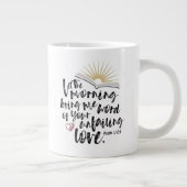 Grande Tasse INJUSTE AMOUR Psaume Bible Écriture (Droite)