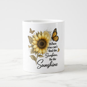 Grande Tasse inspirant Soyez le soleil/Tournesol