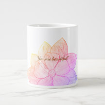 Inspirant "Vous êtes magnifique" Floral au coucher