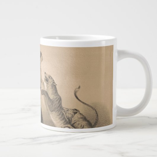 Grande Tasse Interprète De Cirque Debout Parmi Les Animaux Vici (Droite)