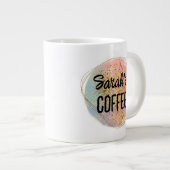 Grande Tasse Iridescent Abstract Glitter With Name (Devant droit)