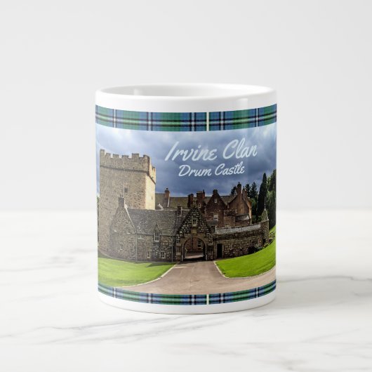 Grande Tasse Irvine/Irving Clan's Drum Castle & Tartan (Devant)