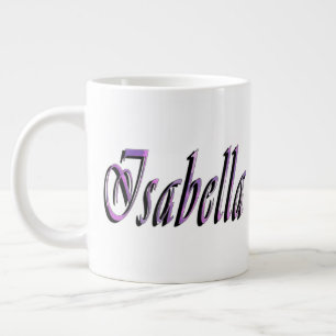Grande Tasse Isabella Nom En Violet Et Rose,