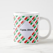 Grande Tasse Italia e Bandiera Italiana Carreaux avec votre nom (Droite)
