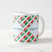 Grande Tasse Italie - Drapeau italien - Personnalisation verte (Devant droit)