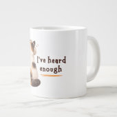 Grande Tasse "I've heard enough" Cat Wearing Headphone (Devant droit)