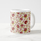 Grande Tasse Jacobean Floral Pattern Rouge Rose Gold Crème (Devant droit)