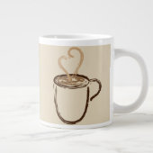 Grande Tasse J'ai bu du café pour ta confiture de protection (Droite)