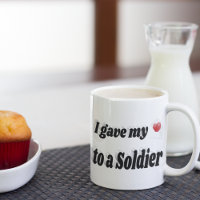 J'ai donné mon coeur à un soldat en noir texte