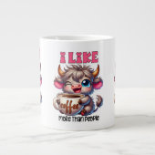 Grande Tasse J'aime le café plus que les gens  (Devant)