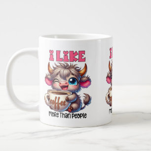 Grande Tasse J'aime le café plus que les gens 