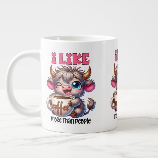 Grande Tasse J'aime le café plus que les gens  (Gauche)