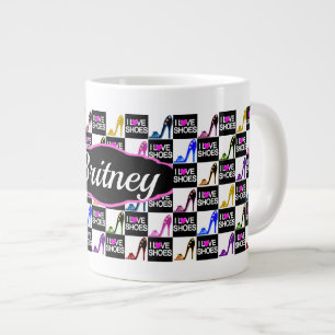 GRANDE TASSE J'AIME LES CHAUSSURES, LES STILETTES, LES HAUTS TA