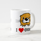 Grande Tasse J'Aime Les Loutres. Appréciation de Otter (Devant droit)