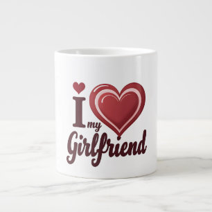 Grande Tasse J'aime ma petite amie personnalisé