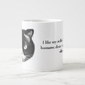 Grande Tasse J'Aime Mon Café Comme J'Aime Mes Humains Drôle Cha (Devant)
