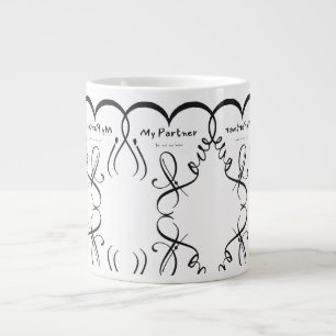 Grande Tasse J'aime mon partenaire • Vous êtes mon chez-moi